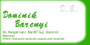 dominik barenyi business card